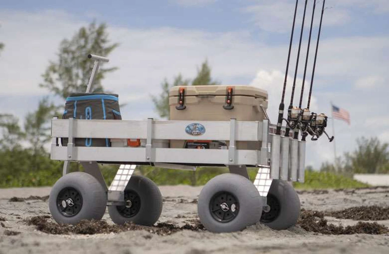 Alumacart Big Kahuna Beach Wagon W/UV Decking - Image 3