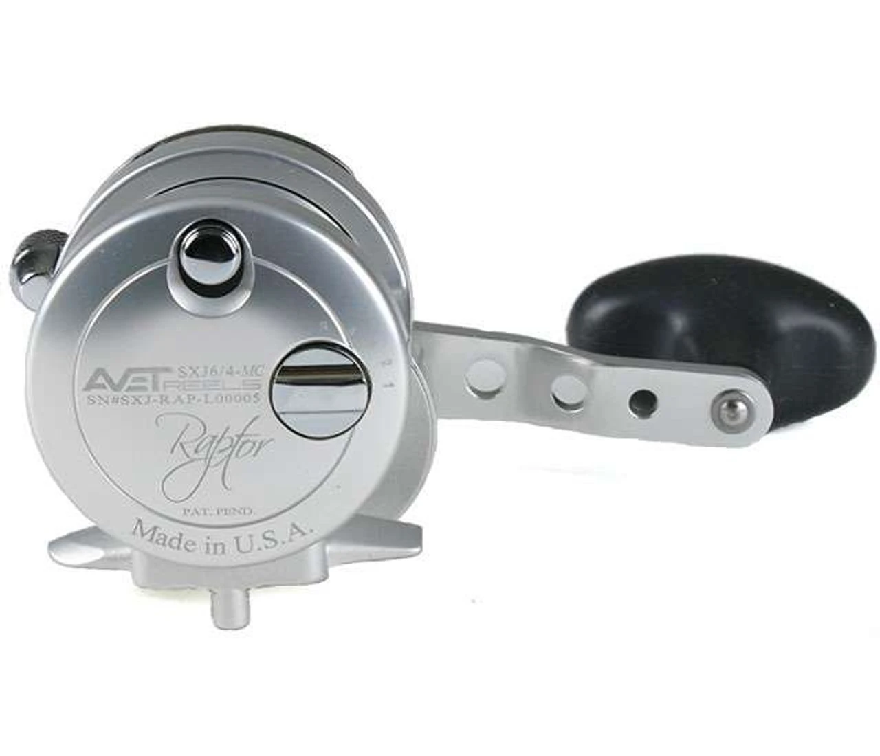 Avet SXJ 6/4 MC Raptor 2-Speed Lever Drag Casting Reel Left-Hand Silver - Image 2