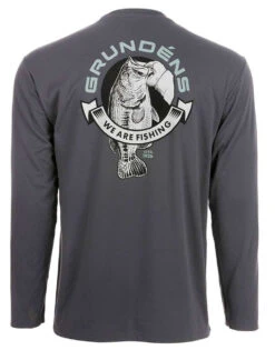 Grundens Tech Tee Long Sleeve Shirt - Bass Print - X-Large