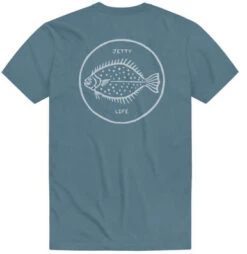 Jetty Flounder Short Sleeve T-Shirt - Fog