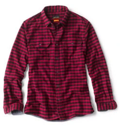 Orvis Mid Mountain Tech Flannel Shirt - Cardinal - 2X-Large