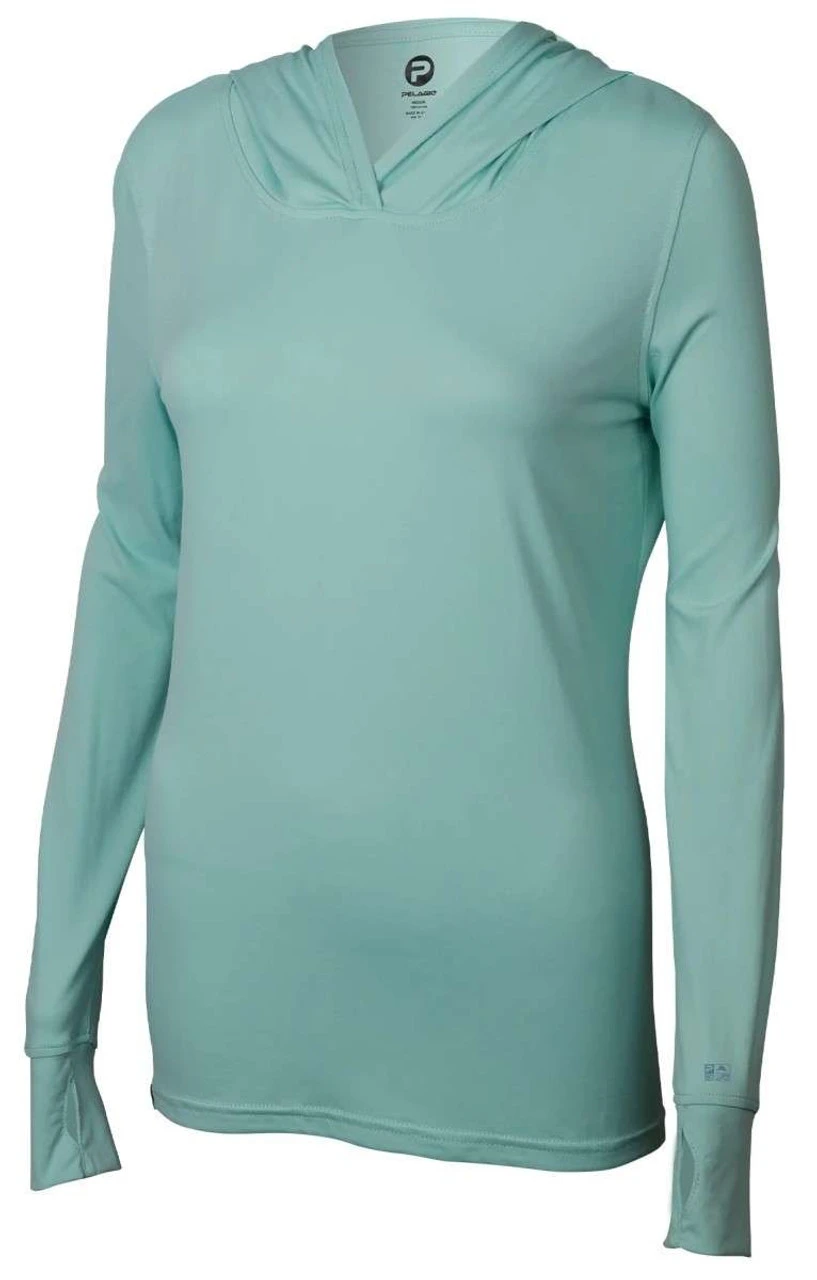 Pelagic Aquatek Womens Solid Hooded Fishing Shirt - Image 3