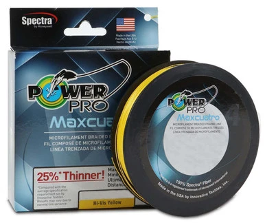 Power Pro PowerPro Maxcuatro Braided Fishing Line Hi-Vis Yellow 150yd Spools