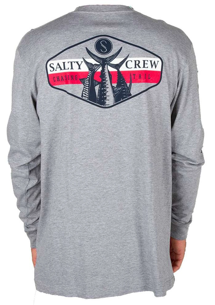 Salty Crew High Tail Premium Long Sleeve Tee - Athletic Heather - Medium
