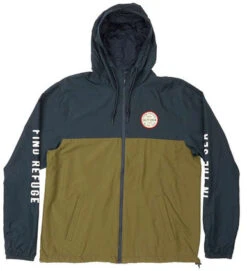 Salty Crew Twin Fin Windbreaker - Olive/Navy - Small
