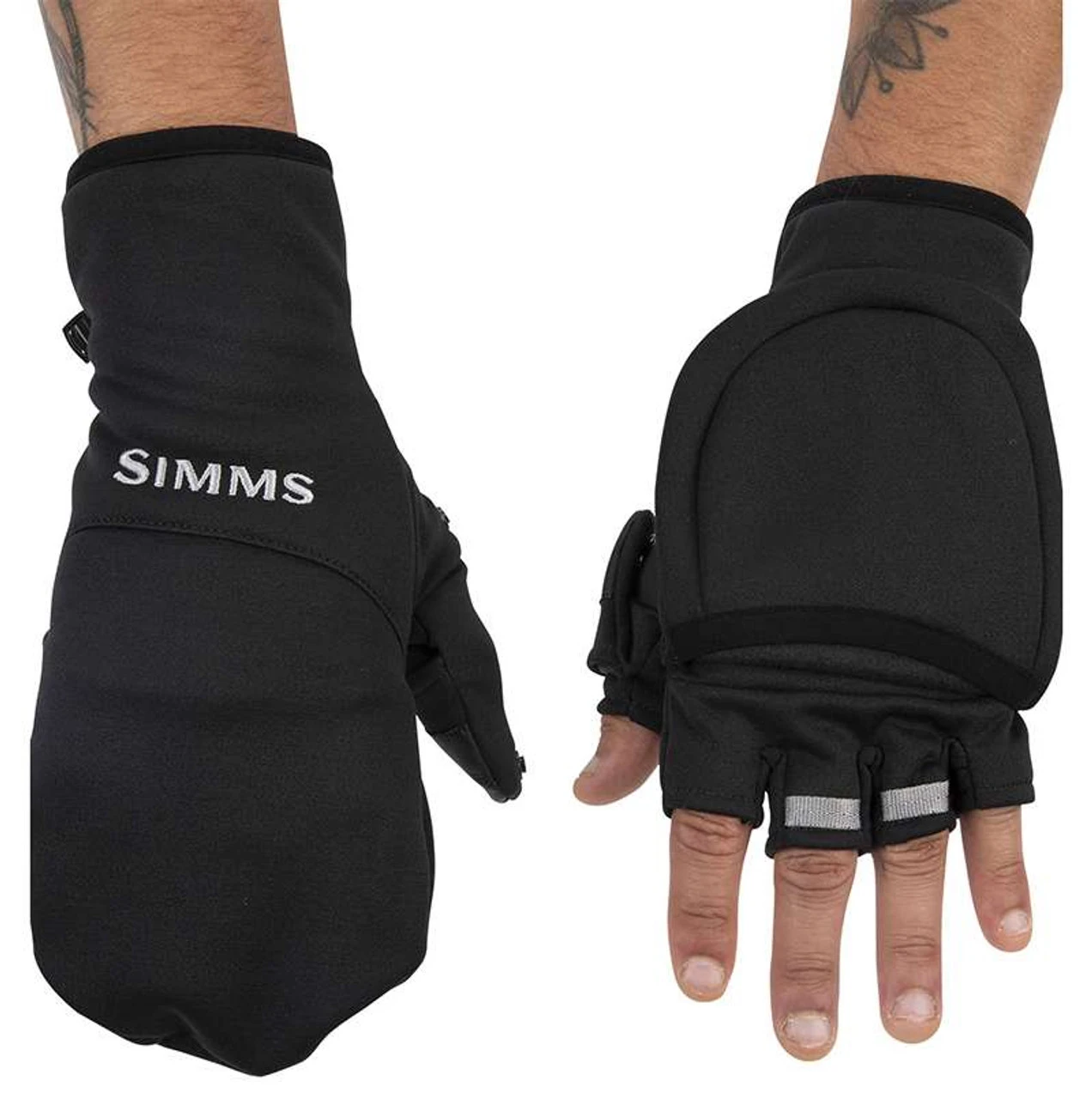 Simms Freestone Foldover Mitt - Black - Medium - Image 2