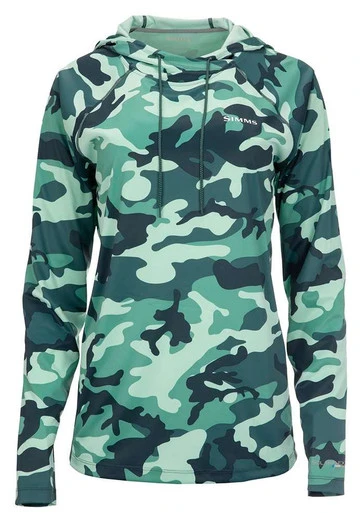 Simms Womens Solarflex Hoody - Woodland Camo Avalon - Small