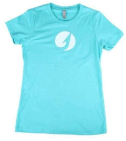 TackleDirect Hook Logo Womens T-Shirt - Tahiti Blue - Size Small