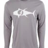 TackleDirect Tuna Logo Mens Performance LS Shirt - Graphite - 3XL