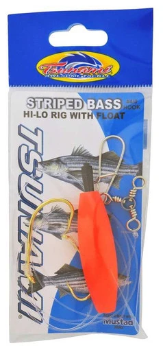 Tsunami Striped Bass Hi Lo Rig W/ Floats & Circle Hook