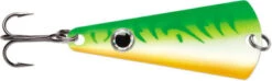 VMC Tingler Spoon - 3/16oz - Glow Green Fire UV