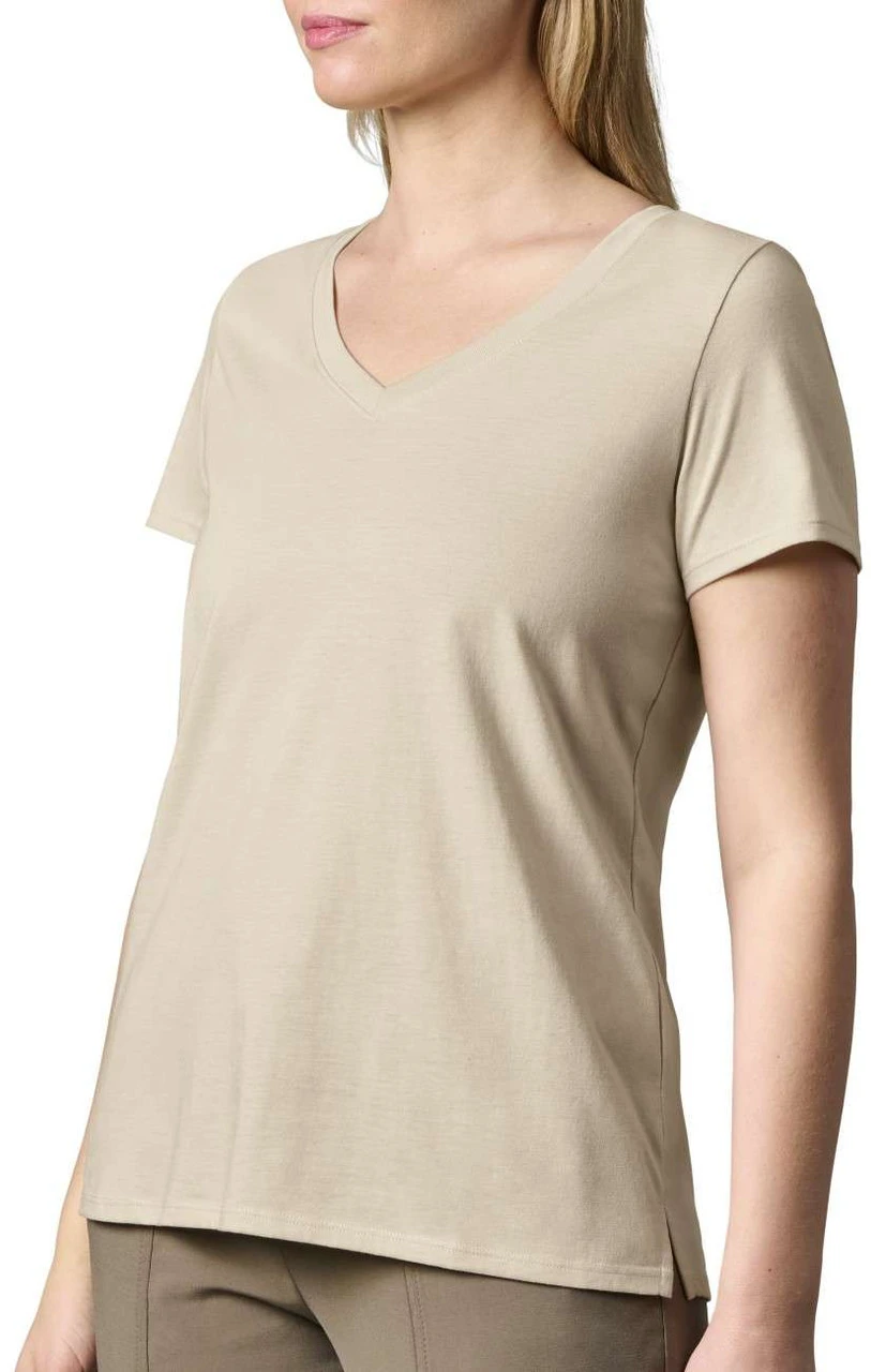 Yeti Womens Turkey Feather Short Sleeve V-Neck - Image 2